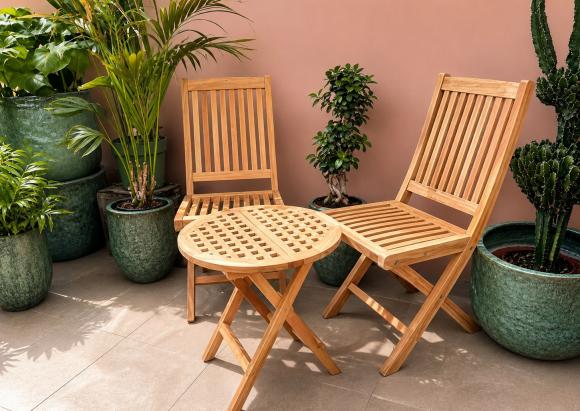 klapstoel teak